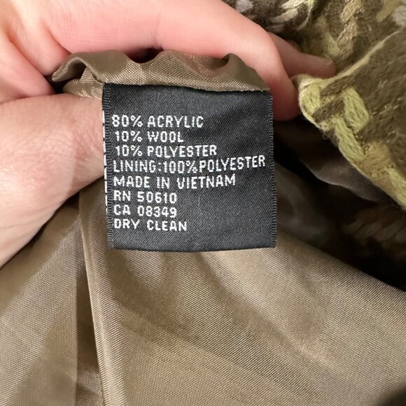 Vtg Kasper Womens 14 Wool Blend Blazer One Button Long Sleeve Lined Pockets - Picture 6 of 9